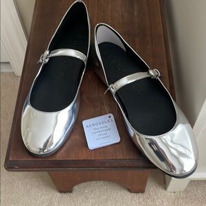 AEROSOLES Silver Mary Jane Flats